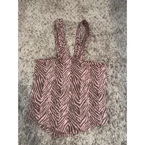 Free People Movement Crop Top Flutter Kick Tank Medium Pink Brown Zebra Top thumbnail 9