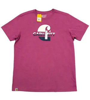 Carhartt Pink Graphic Logo Short Sleeve Tee thumbnail 1