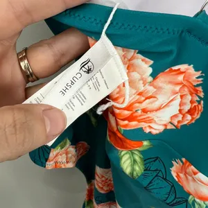 Cupshe NEW 0X Green Floral Moulded One Piece Swimsuit thumbnail 12