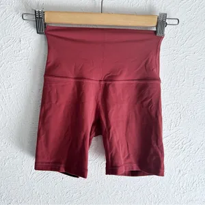 Lululemon Align Bike Short 6" Chianti Wine Red Sz 0 thumbnail 3