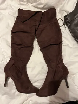 Brown Suede Boots Size 5.5 thumbnail 1