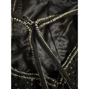 Scala Black Halter Beaded Sequin Maxi Formal Gown Sz L‎ thumbnail 12