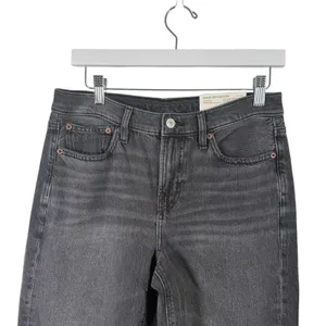 American Eagle 90s Bootcut Jeans Black‎ Distressed Mid Rise NEW Womens 4 Short thumbnail 3