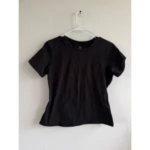 Quince Womens Organic Cotton Stretch Crew Neck Short Sleeve T-Shirt Black Size M thumbnail 2