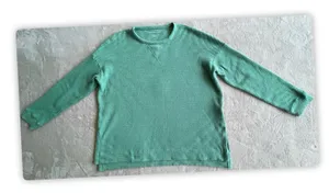 American Eagle Womens Medium Mint Green Waffle Knit Oversized Sweater thumbnail 1