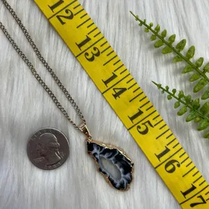 Black agate pendant necklace thumbnail 5