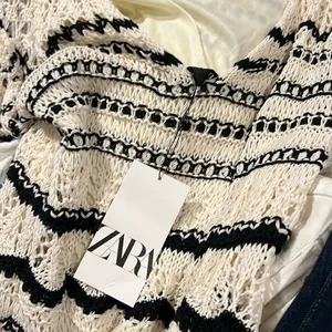 NWT Zara new with tags knit sweater dress striped‎ romantic cottage core women’s thumbnail 4