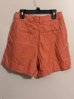 Aritzia The Effortless Short Linen Blend Coral High Rise Size 4 thumbnail 3