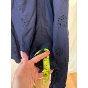 Gap Women's Navy Blue Cotton Eyelet Midi Sundress Size 10 thumbnail 5