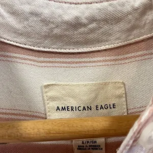 American Eagle striped boyfriend fit button down shirt thumbnail 2