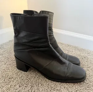 Paul Green Women's Black Leather Boots Size EU 6 US 8.5 thumbnail 1
