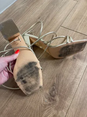 Gold Strappy Heels Size 9 thumbnail 3