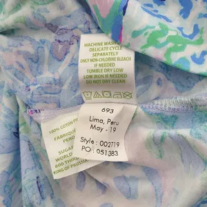 Lilly Pulitzer Blue Green Floral Print Pima Cotto Mini Dress thumbnail 4