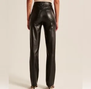 Abercrombie cross waist faux leather pants thumbnail 3