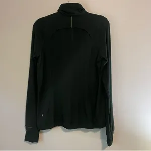 LuluLemon Athletica Running Jacket Black Quarter Zip Sweatshirt Pullover Medium thumbnail 6