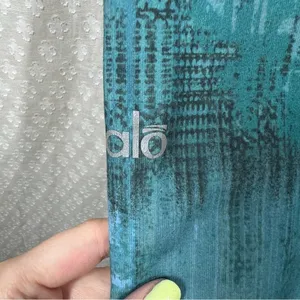 Alo Yoga Blue Black‎ Space Dye Leggings thumbnail 4