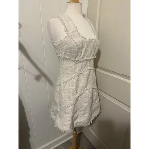 Anthropologie $180 White Scoop Neck Tweed‎ Tank Top Mini Dress Size 10 thumbnail 5