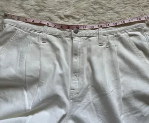 Madewell Jeans The Harlow Wide-Leg Baggy Straight in Tile White 33 NWT New thumbnail 10