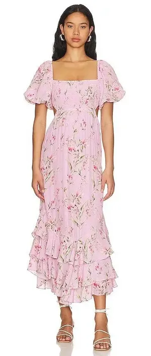 NWT Yumi Kim Dorinda Floral Maxi Dress in Heartwood Pink thumbnail 1