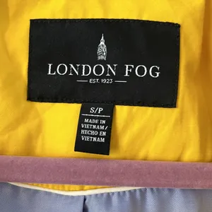 London Fog Yellow Hooded Single Breasted A-Line Rain Jacket Size Small thumbnail 4