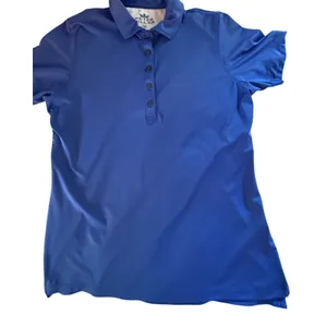 Peter Millar Top Womens Size M Element Wicking Polo Blue SPF 50 Golf Performance thumbnail 8