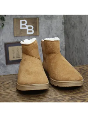 Isotoner / Outdoor Faux Fur Lined Boot Slippers Buckskin Brown XL (9.5-10) thumbnail 3