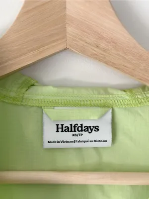 Halfdays Joyner Windbreaker Anorak Neon Lime Pullover Windbreaker Jacket Green Size XS thumbnail 6