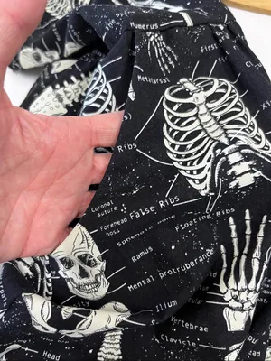 Folter Black Skeleton/Anatomy dress size M thumbnail 5
