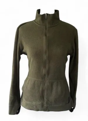 Cuddl Dubs olive green fleece jacket thumbnail 1