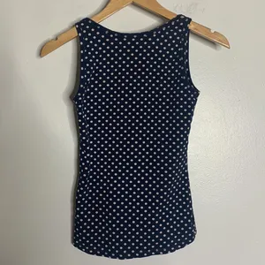 Boden navy and white polka‎ dot tank top thumbnail 4