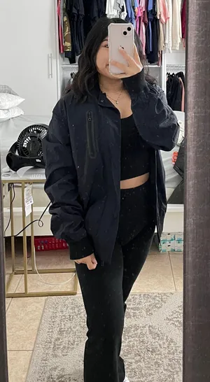 Navy Blue Bomber Jacket thumbnail 2