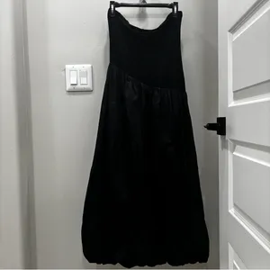Petal & Pup Annalyse Strapless Bubble Hem Midi Dress Asymmetrical Bodice Size M thumbnail 2