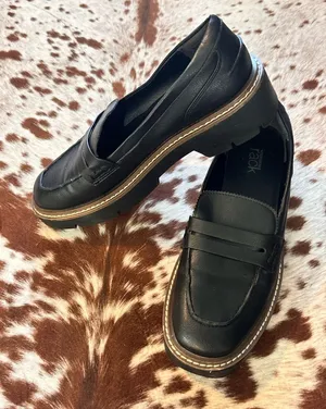 Black Platform Penny Loafers Nordstrom Rack size 7 thumbnail 1