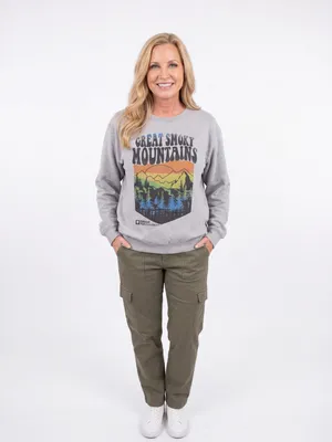 Great Smoky Mountains Graphic Sweatshirt Fall National Park Foundation comfy thumbnail 2