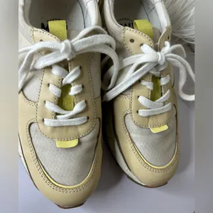 Madewell MWL Sneaker Shoes Women Beige Leather Lace Up Casual Athletic size 5.5. thumbnail 5
