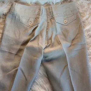 Guess Jeans Gray Belted Linen Cropped Pants Size 26 thumbnail 4