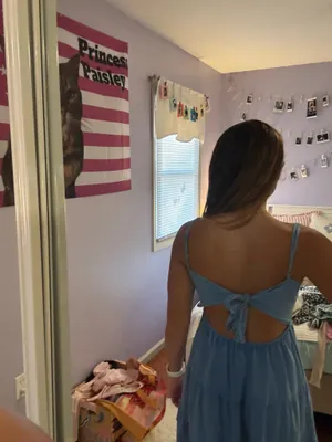 Quiet storm (sea spice) blue dress thumbnail 2