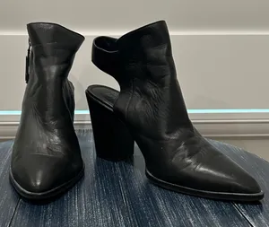 Gianni Bini Leather Block Heels thumbnail 1