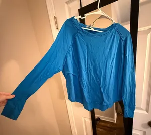 Blue long sleeve top Size L thumbnail 1