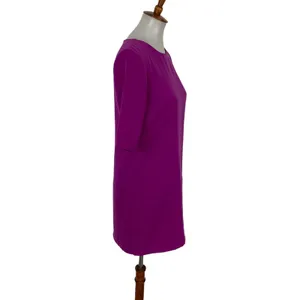 Pim And Larkin Dress Womens Small Purple Short Sleeve Minimalist Sheath Workwear thumbnail 3