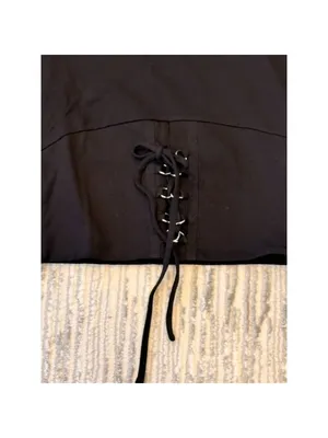 New Marc Bouwer Unlimited women's small black corset long sleeve top thumbnail 4