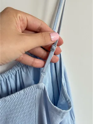 Sunday Best Delilah Dress Sky Blue ECOVERO Mini Dress Size M Aritzia thumbnail 12