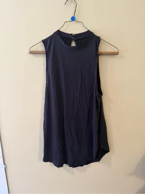 American Eagle Outfitters Navy Mockneck Sleeveless Tank Top thumbnail 2