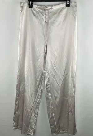 Victorias Secret PINK Size Large L Pajama Pants Satin Blush Pink PJs Drawstring thumbnail 1