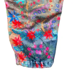 Natural Life Floral Soft Fleece Pajama Jumpsuit Large Zip-up Boho Cozy Colorful thumbnail 7