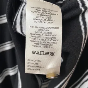 Maeve Cotton Quirky Academia Sequin Floral Rugby Shirt M Black Stripe Collegiate thumbnail 5