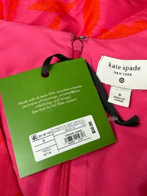 NWT Kate Spade x Target Peplum Ruffle Midi Dress Women 0 Red Pink Cocktail Party thumbnail 4