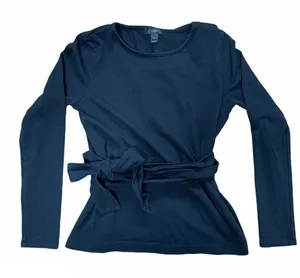 J. Crew Side Tie Belted Open Back Top thumbnail 1