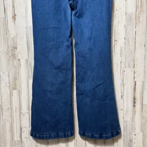Maeve Anthropologie Bohemian High Rise Tailored Flare Jeans Medium Wash‎ Size 32 thumbnail 4