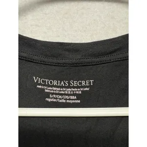 Victoria's Secret Black Short Sleeve Oversized T Shirt Pajama Shirt Size Small thumbnail 2
